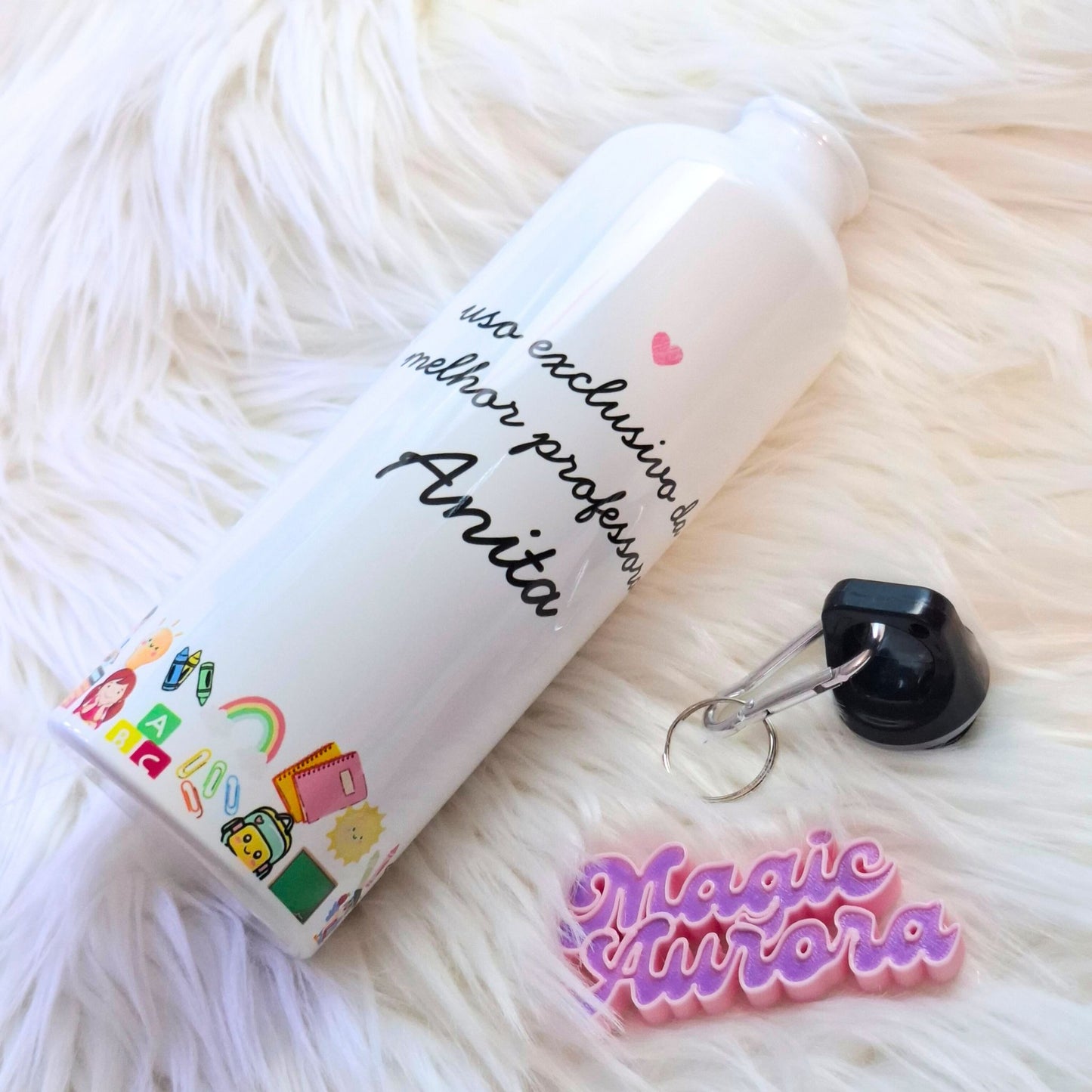 Cantil Personalizado Branco 400ml ou 750ml – Com Nome ou Tema à Escolha