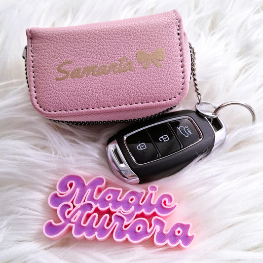 Bolsa Compacta para Comando de Carro Personalizada com Nome e Desenho