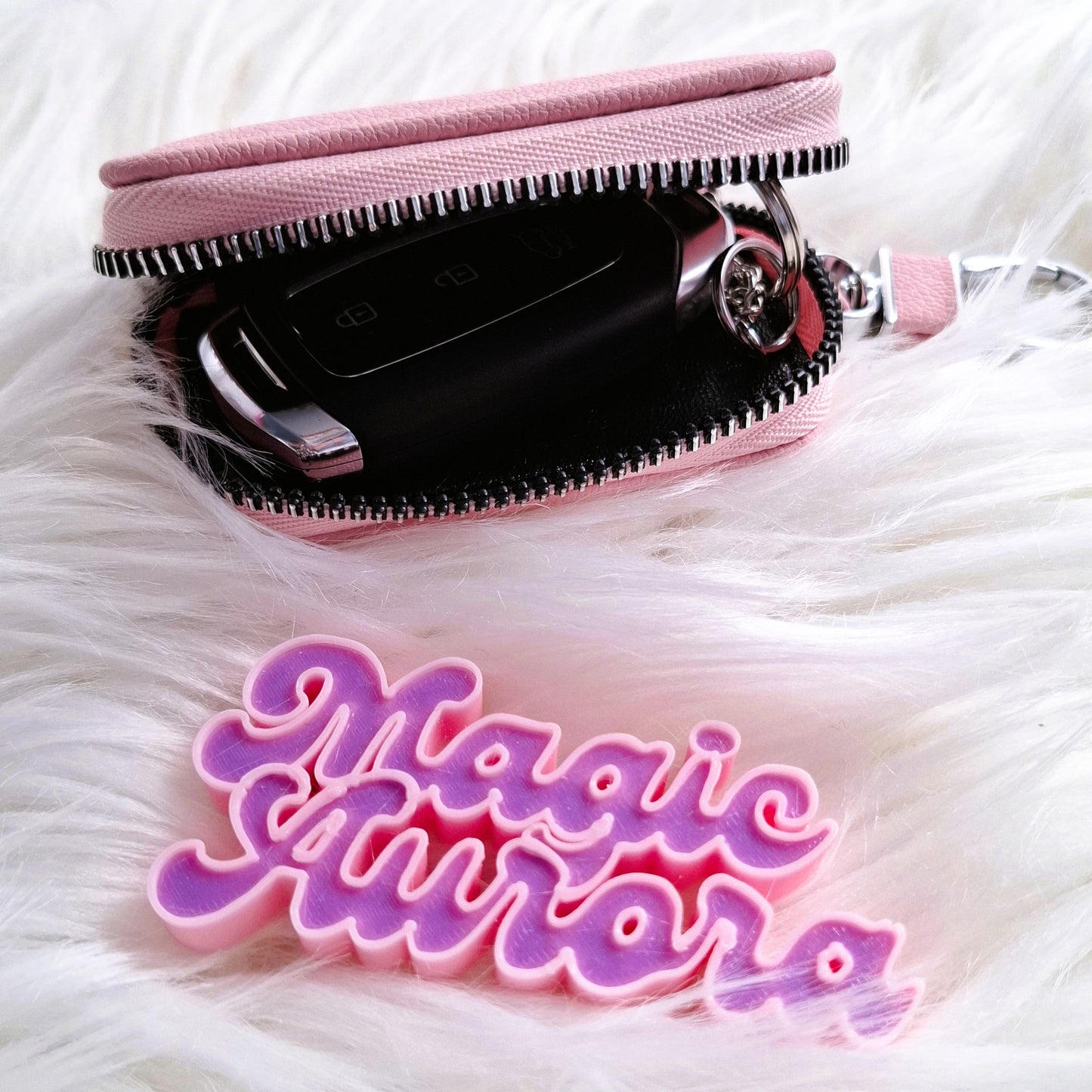 Bolsa Compacta para Comando de Carro Personalizada com Nome e Desenho