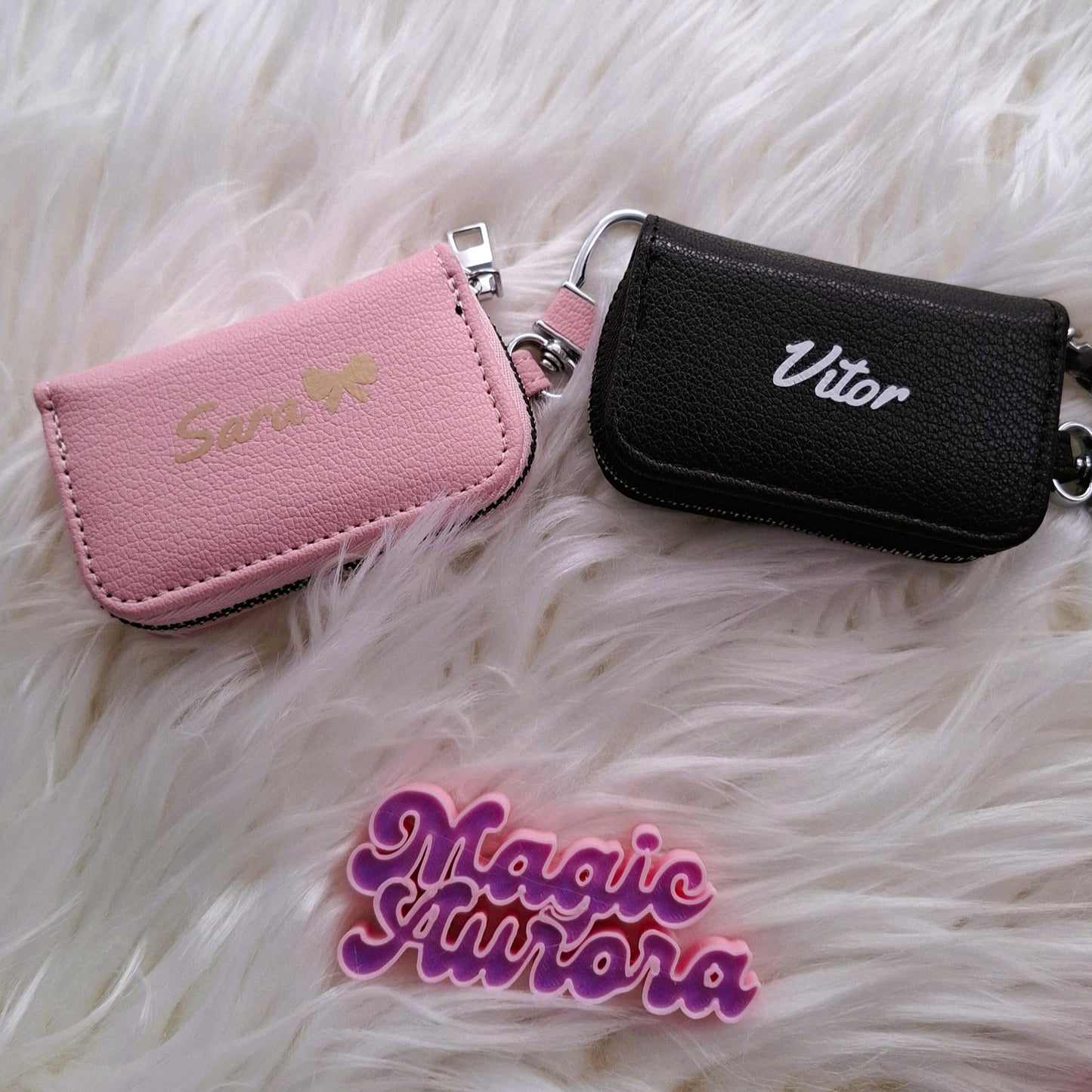 Bolsa Compacta para Comando de Carro Personalizada com Nome e Desenho