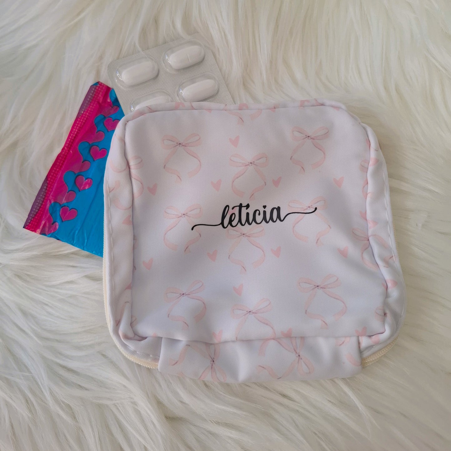 Bolsa Personalizada 12x12 cm com Nome para Organização Diária