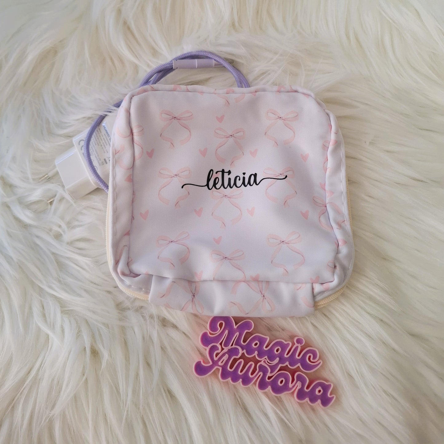 Bolsa Personalizada 12x12 cm com Nome para Organização Diária