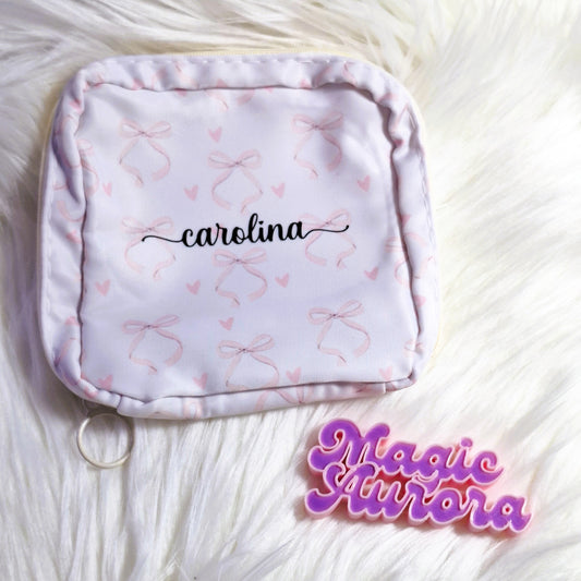 Bolsa Personalizada 12x12 cm com Nome para Organização Diária