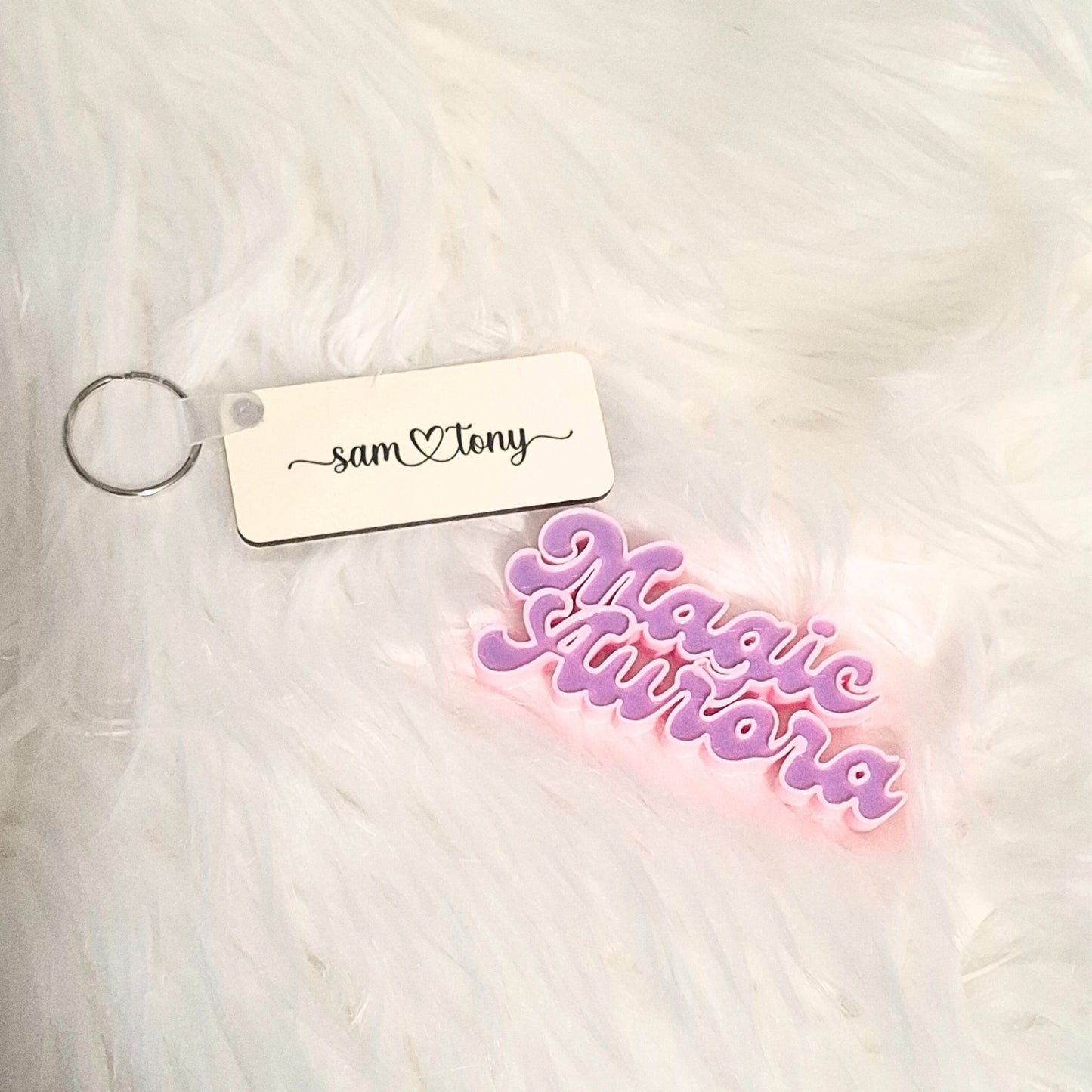 Porta-chaves MDF Personalizado com Nome do Casal e Código Spotify - Presente Romântico Original
