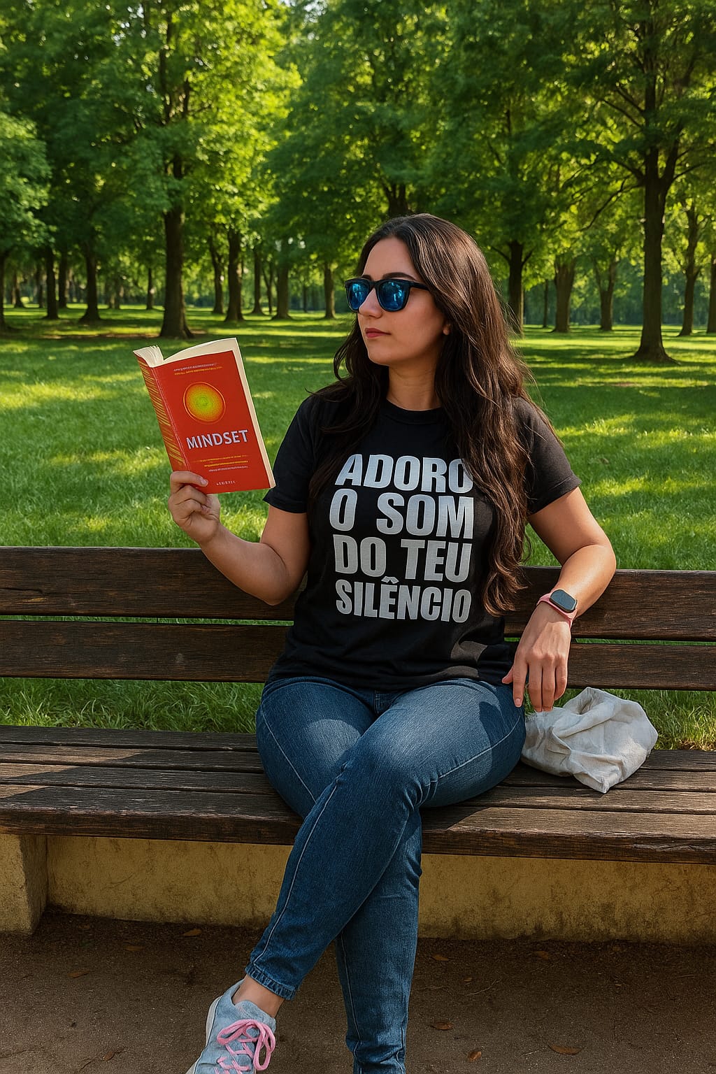 T-shirt “Adoro o som do teu silêncio” – Pré-venda Exclusiva