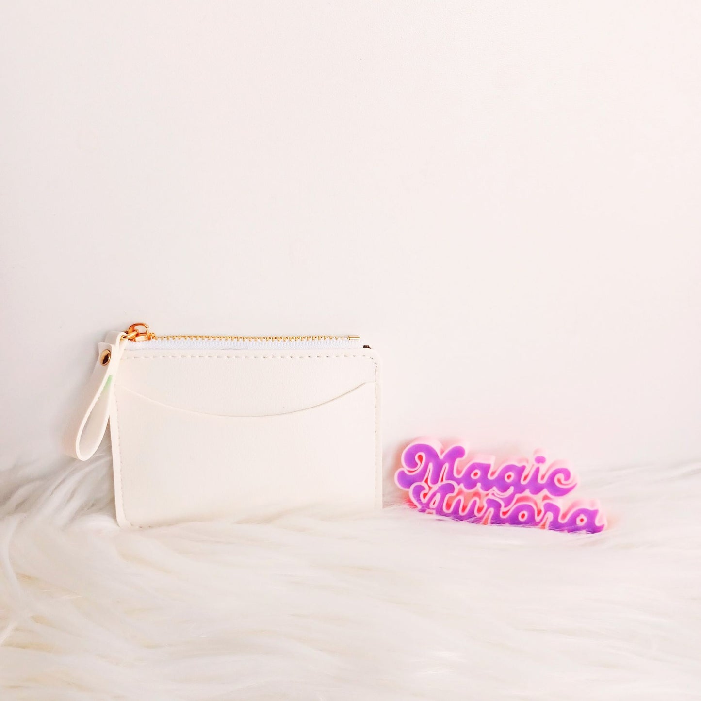 Carteira Pequena Personalizada – Preto, Rosa ou Branco
