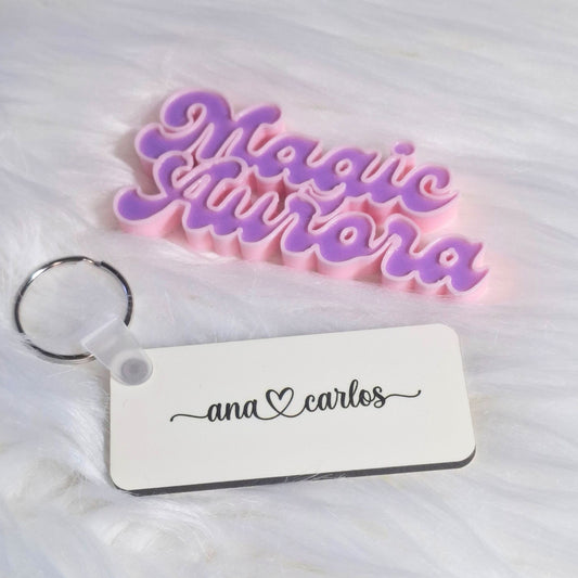 Porta-chaves MDF Personalizado com Nome do Casal e Código Spotify - Presente Romântico Original