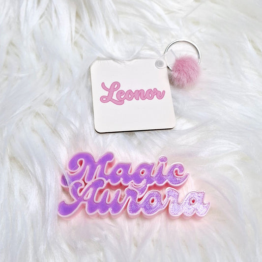 Porta-chaves MDF Quadrado Personalizado com Nome e Foto/Desenho - Presente Criativo Personalizável