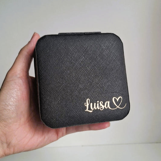 Conjunto de Presente de Natal Personalizado - Caixa de Joias de Viagem e Porta-Chaves