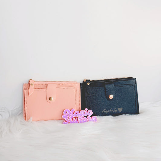 Carteira Personalizada com Nome – Preto ou Rosa
