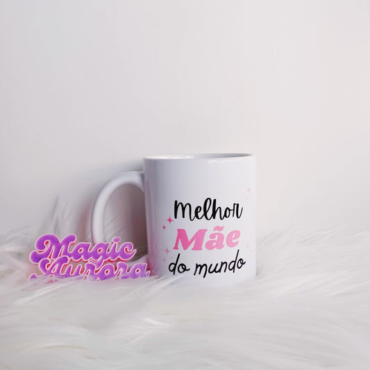 Caneca Branca Personalizada em Cerâmica - Com Nome, Foto ou Frase