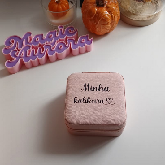 Porta-joias Personalizado | Estojo para Viagem com Nome | Presente Único